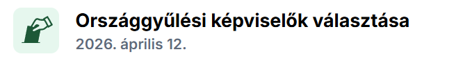 Országgyűlési képviselők választása logó